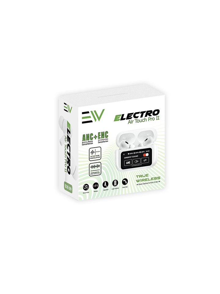 Electro Air Touch Pro In II Bluetooth headset ANC+ENC - White