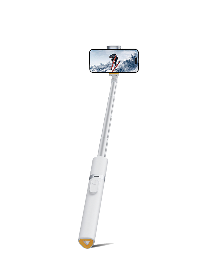Electro Capture - 12.5 Inch Aluminium Alloy Selfie Stick - White