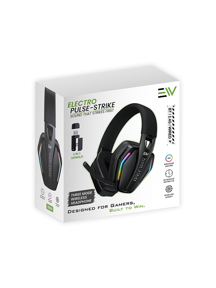 Electro Pulse Strike Bluetooth Gaming Headset - Black