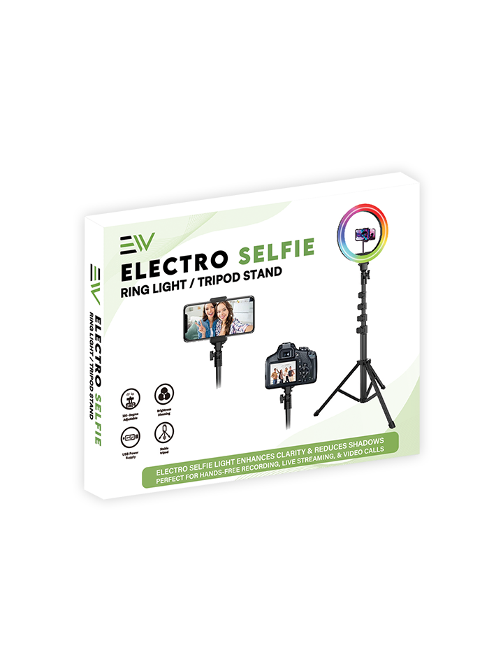 Electro Selfie Ring Light 12 Inch - Black