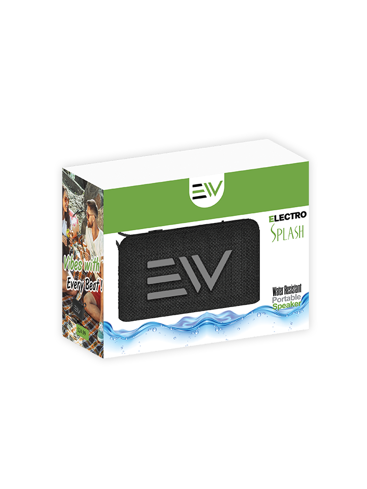 Electro Splash - 8W Water Resistance Bluetooth Speaker - Black