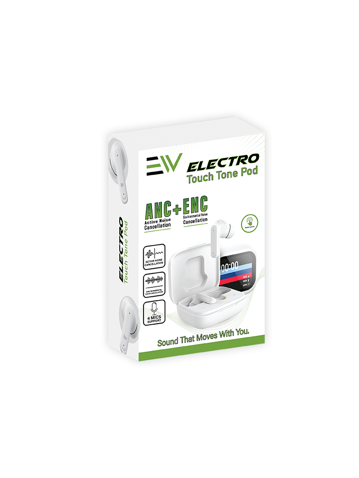 Electro Touch Tone Pod Bluetooth Headset - White
